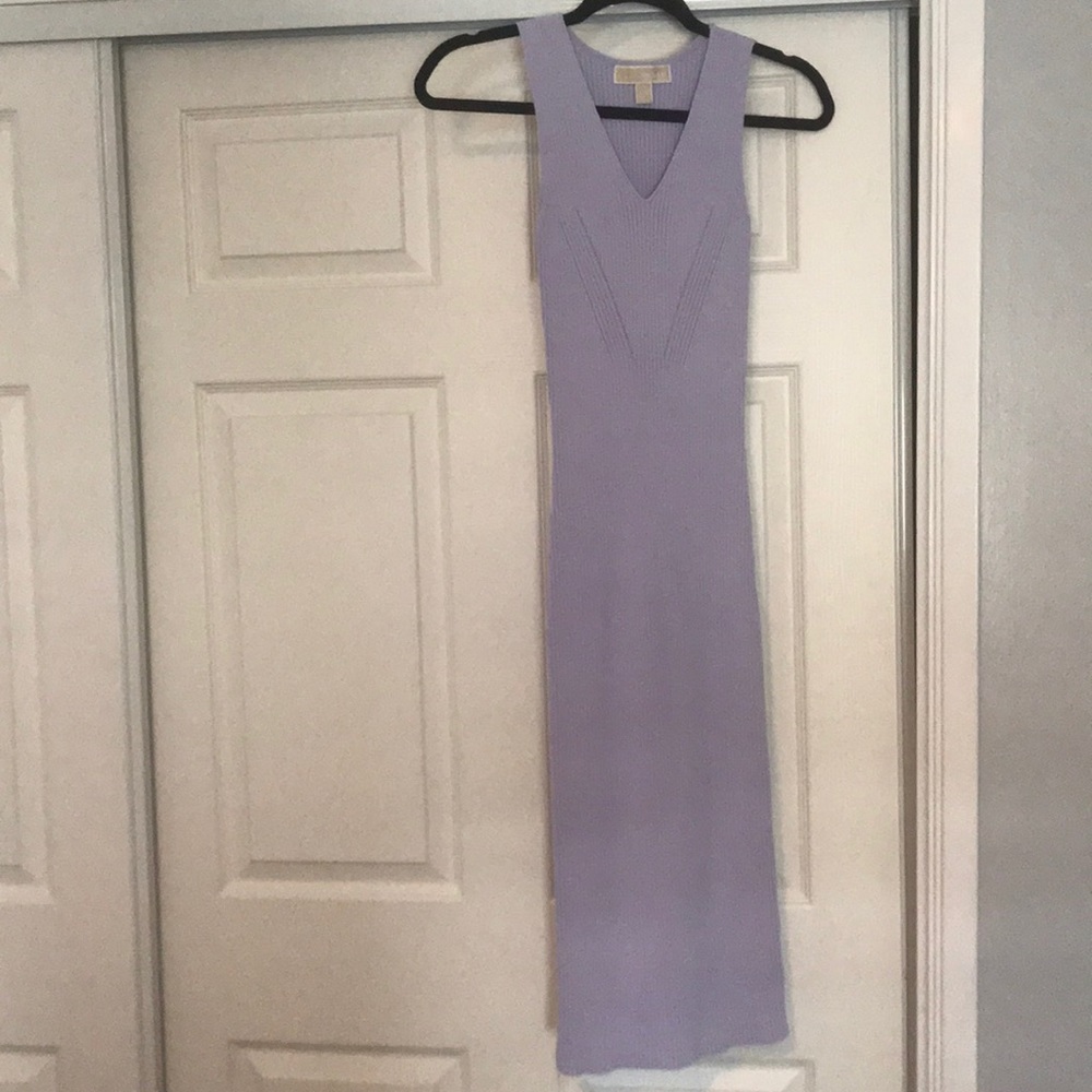 Michael Kors Ribbed Lavender Dress
